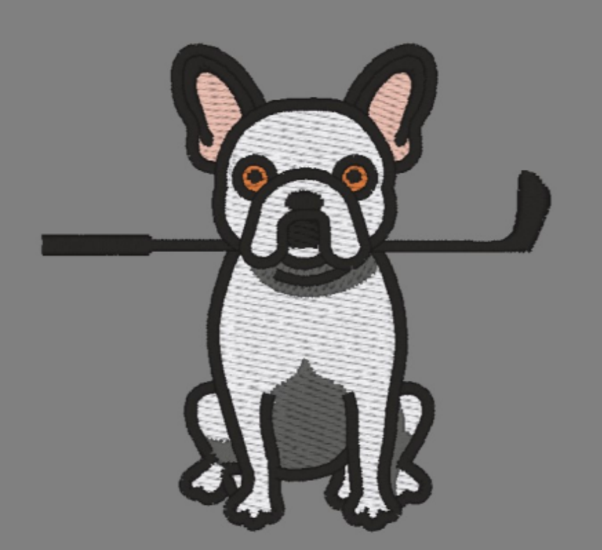 French Bulldog (Frenchie) — Embroidered Golf Polo