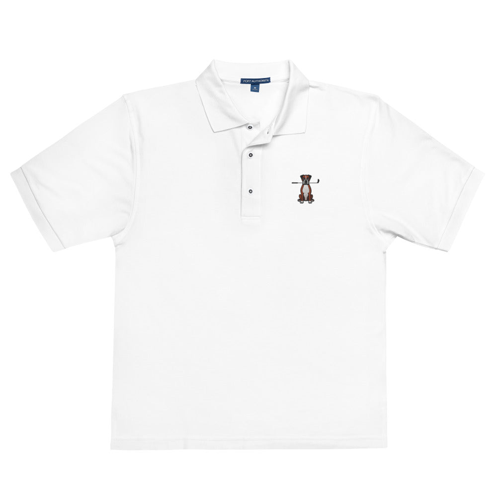 Boxer (Brown) — Embroidered Golf Polo